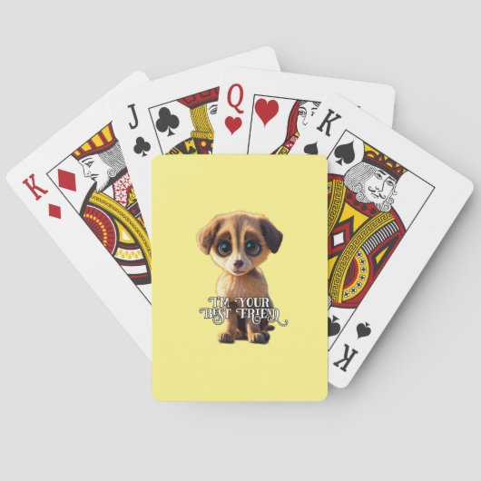 Schattigee puppy poker kaarten (Achterkant)