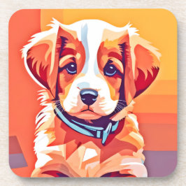 Schattigee Puppy Pop Art Bier Onderzetter