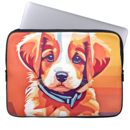 Schattigee Puppy Pop Art Laptop Sleeve