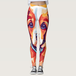 Schattigee Puppy Pop Art Leggings