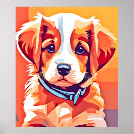 Schattigee Puppy Pop Art Poster