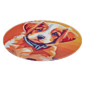 Schattigee Puppy Pop Art Snijplank (Hoek)