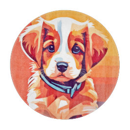 Schattigee Puppy Pop Art Snijplank