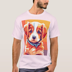 Schattigee Puppy Pop Art T-shirt
