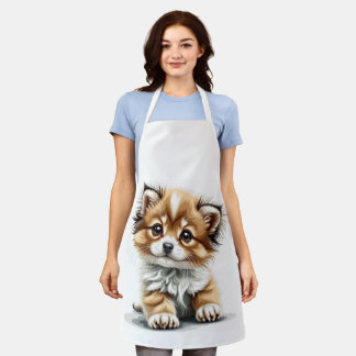 Schattigee Puppy Print Schort