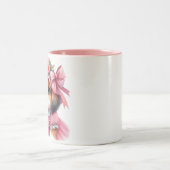 Schattigee Puppy Roze Pet en Roze Jurk Mok (Center)