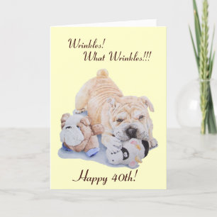 Schattigee puppy Shar Pei Dog en Teddy Funny 40th Kaart