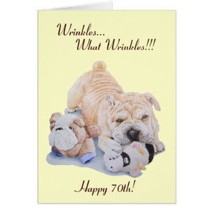Schattigee puppy Shar Pei Dog en Teddy Funny 70th