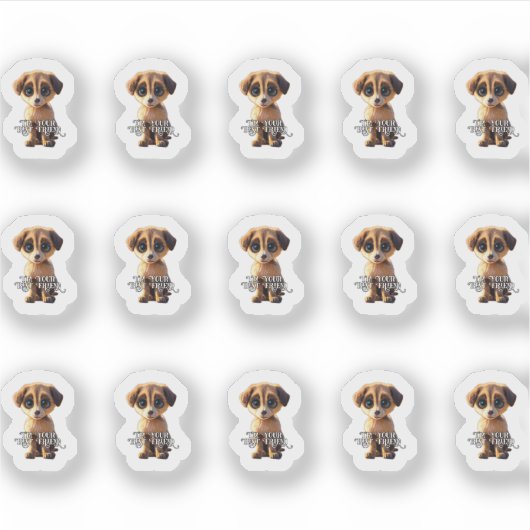 Schattigee puppy-Sticker Sticker (Voorkant)