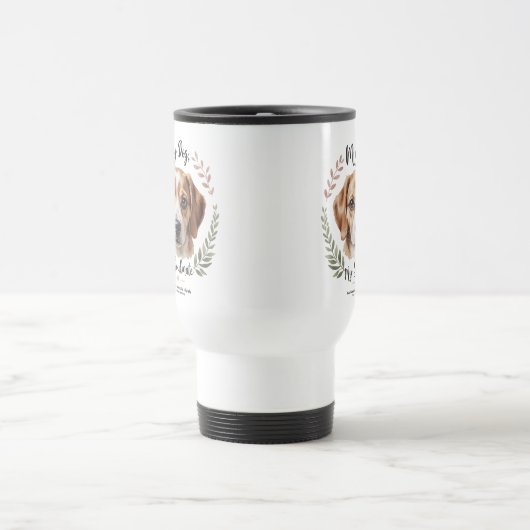 Schattigee Puppy Travel Mug voor Hondenliefhebbers Reisbeker (Center)