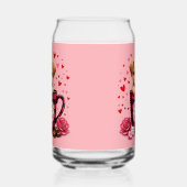 Schattigee Puppy Valentijn Buffalo Plaid Esthetisc Blikvorm Glas (Rechts)