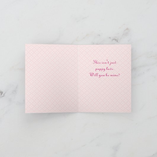  Schattigee Puppy Valentijn Kaart (Binnen)