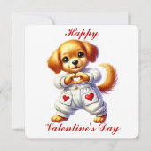Schattigee Puppy - Valentijnsdag Kaart (Voorkant)