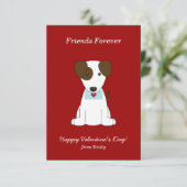 Schattigee Puppy Valentijnse  Kaart (Staand voorkant)
