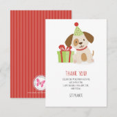 Schattigee puppy verjaardag Dank u Kaart (Voorkant / Achterkant)