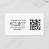 Schattigee Puppy Vervangbare Foto & QR-code Visitekaartje (Achterkant)