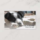 Schattigee Puppy Vervangbare Foto & QR-code Visitekaartje (Voorkant)