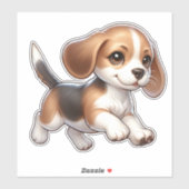 Schattigee puppy vinyl sticker (Vel)