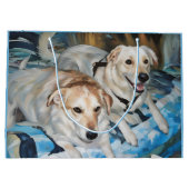 Schattigee Puppy Vrienden Gift Bag Groot Cadeauzakje (Achterkant)