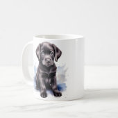 Schattigee Puppy Waterverf Labrador Retriever Dog Koffiemok (Voorkant links)
