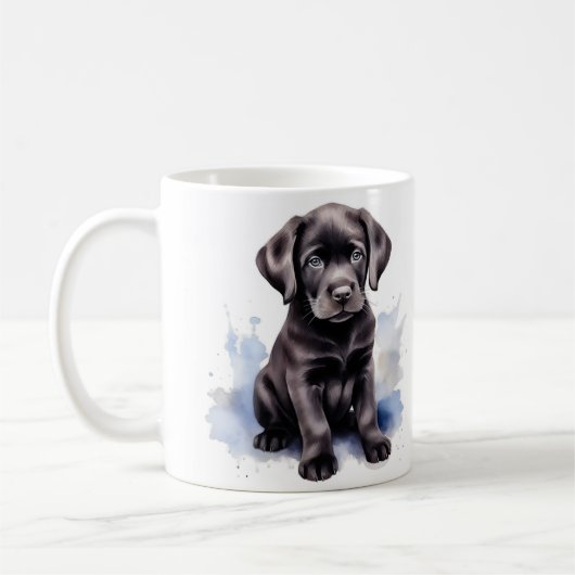 Schattigee Puppy Waterverf Labrador Retriever Dog Koffiemok (Links)
