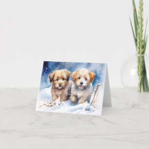 Schattigee Puppy Xmas Kaart