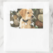 Schattigee puppyfoto rechthoekige sticker (Tas)