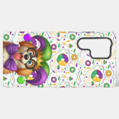 Schattigee puppyhond Mardi Gras in nar pet Samsung Galaxy Hoesje (Achterkant horizontaal)