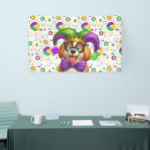 Schattigee puppyhond Mardi Gras in nar pet Spandoek (Beurs)