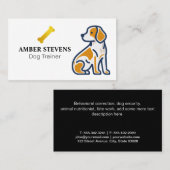 Schattigee puppyillustratie | Gouden hondenbot Visitekaartje (Voorkant / Achterkant)