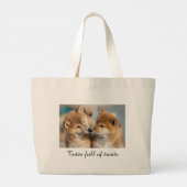 Schattigee puppyliefhebber grote tote bag (Achterkant)