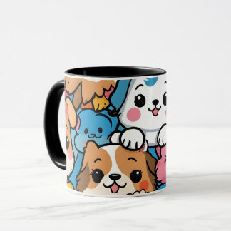 Schattigee puppypatroon mok cup