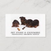 Schattigee pups, dierenwinkel & groomers visitekaartje (Voorkant)