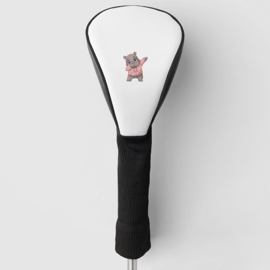 Schattigee Pygmee Hippo Kinder Meisjes Jongens Dab Golfheadcover (Voorkant)