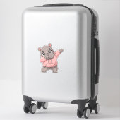 Schattigee Pygmee Hippo Kinder Meisjes Jongens Dab Sticker (Koffer)