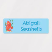 Schattigee pygmee zeepaardje cartoon gepersonalise labels (Design 2)