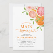 Schattigee QR-code Citrus Main Squeeze Vrijgezelle Kaart (Voorkant)