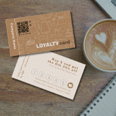 Schattigee Qr-code Koffie Royalty-Kaart Visitekaartje