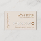 Schattigee Qr-code Koffie Royalty-Kaart Visitekaartje (Achterkant)