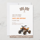 Schattigee quad bike elke leeftijd verjaardagsuitn kaart (Voorkant)