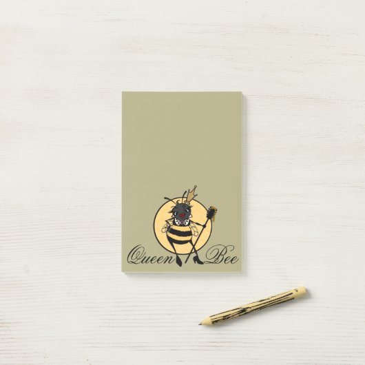 SCHATTIGEE QUEEN BEE GRAFISCH VERTICAAL NOTITIEBLO POST-IT® NOTES (Op bureau)