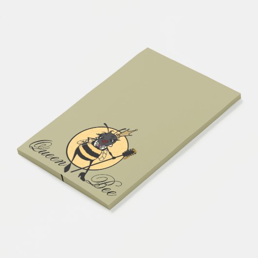 SCHATTIGEE QUEEN BEE GRAFISCH VERTICAAL NOTITIEBLO POST-IT® NOTES (Schuin)