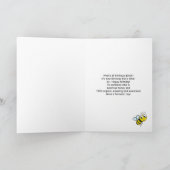 Schattigee Queen Bee met Crown Happy Birthday Kaart (Binnen)