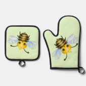 Schattigee Queen Bee Oven Mitt & Pot Holder Set (Voorkant)