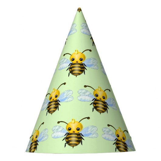 Schattigee Queen Bee Paper Party Pet Feesthoedjes (Voorkant)