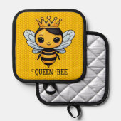 Schattigee Queen Bee Personaliseren Pannenlap (Voorkant / Achterkant)