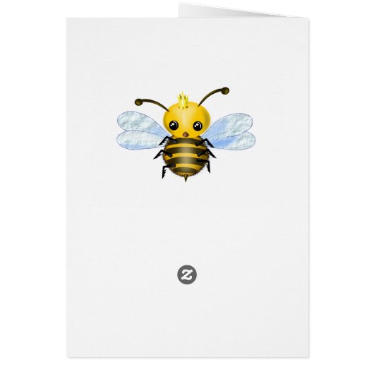 Schattigee Queen Bee Verjaardag Kaart -  (Achterkant)