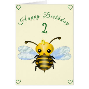Schattigee Queen Bee Verjaardag Kaart - 
