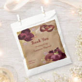 Schattigee Quinceañera Masquerade Bourgondische En Bedankzakje (Geknipt)