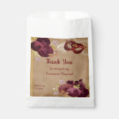 Schattigee Quinceañera Masquerade Bourgondische En Bedankzakje (Voorkant)